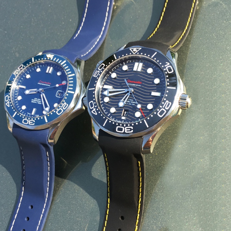 Dây Đeo Đồng Hồ Bằng Silicone 20mm 22mm Cho Omega Seamaster 300