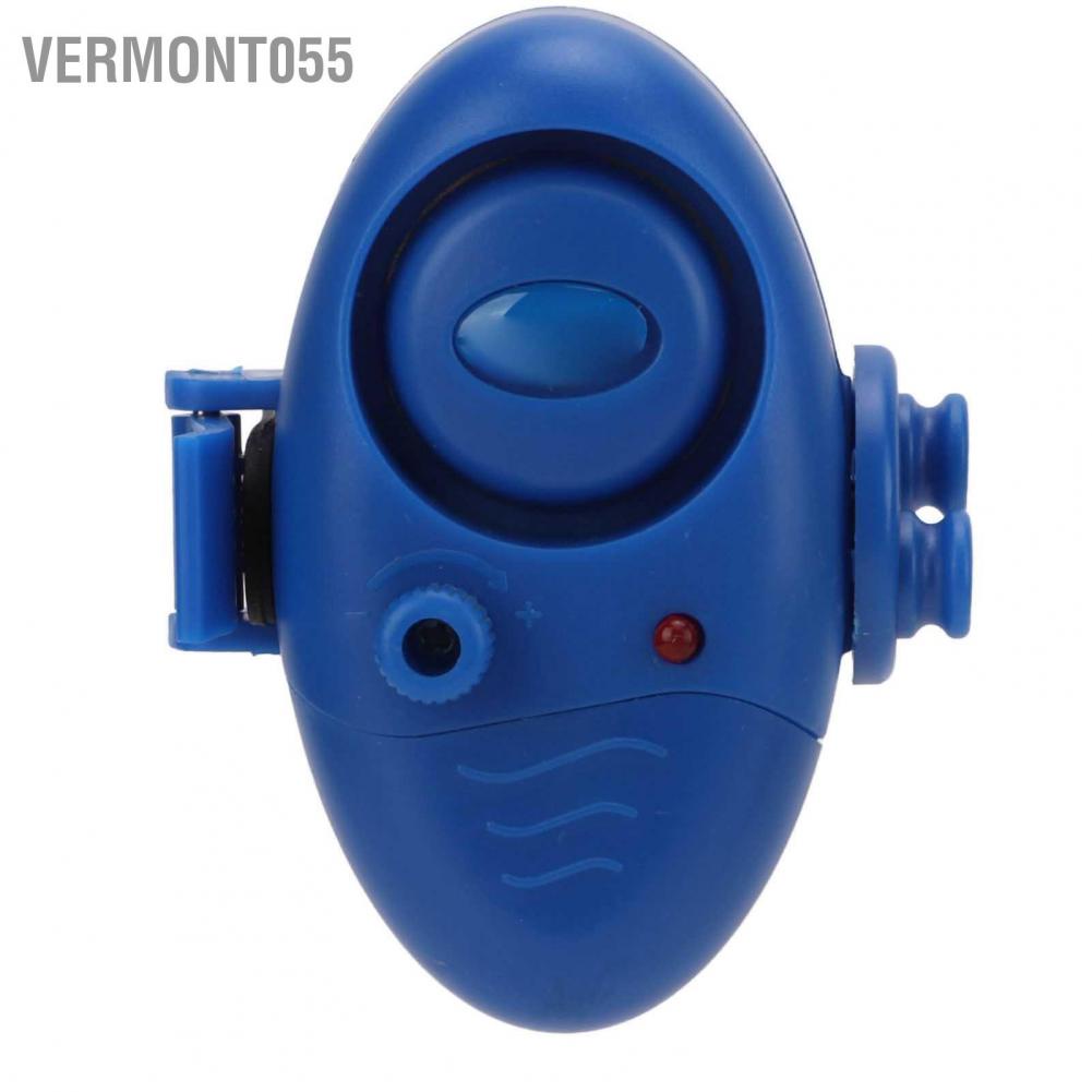 Vermont055 Vermont055 Cảnh báo Cắn cá Màu xanh da trời ABS Điện tử Chống mài mòn Cá LED Chỉ Âm thanh Dụng cụ Câu Phụ kiện