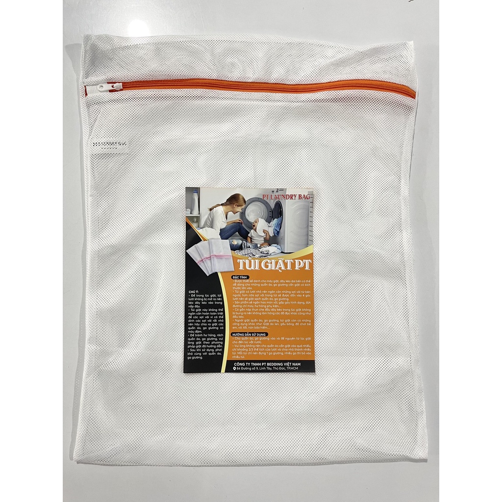 Túi Giặt Máy PT, Túi Lưới Chuyên Dụng Cho Máy Giặt Giúp Quần Áo Bền Đẹp Hơn Chất Lượng Lưới Cao Cấp Size 50x70