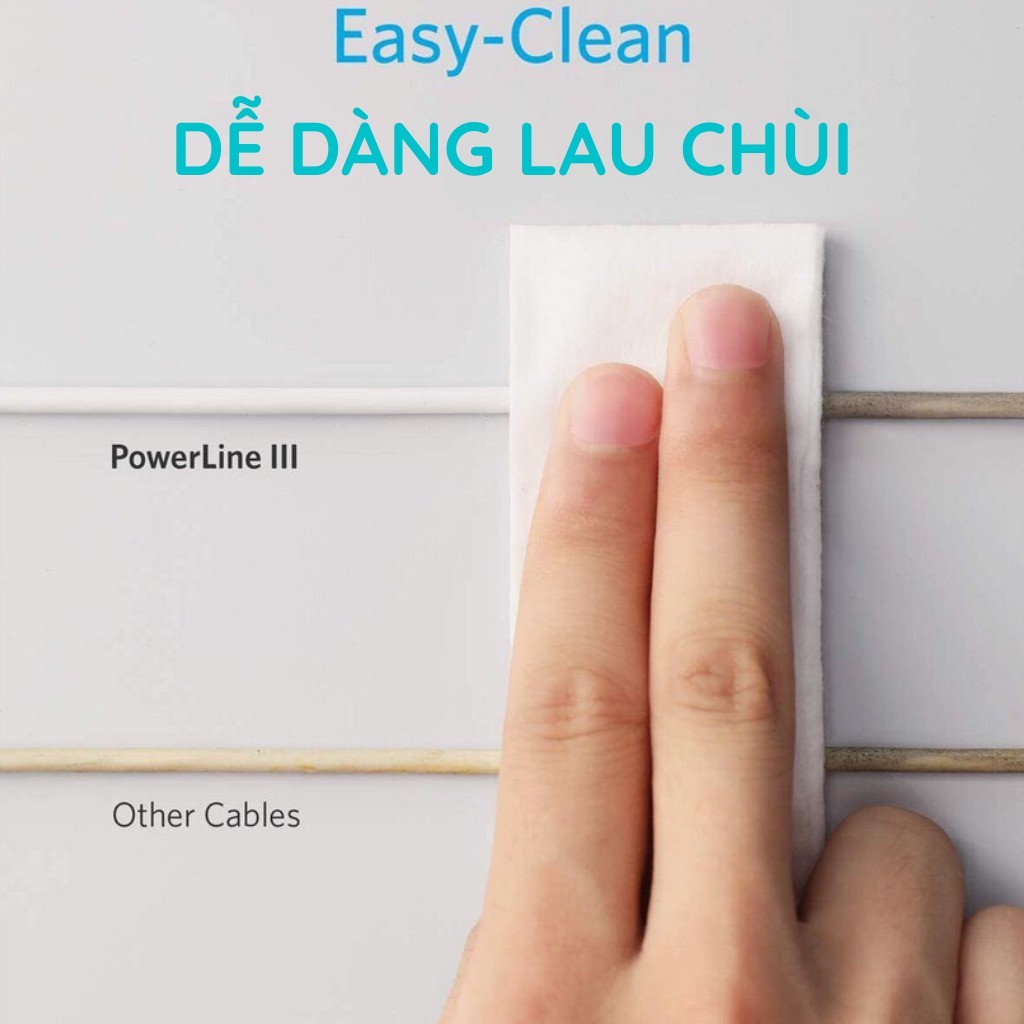 DÂY CÁP SẠC IPHONE IPAD ANKER A8812 A8813 PowerLine III Usb A to Lightning sạc nhanh ip 8 plus x xs 11 12 pro max