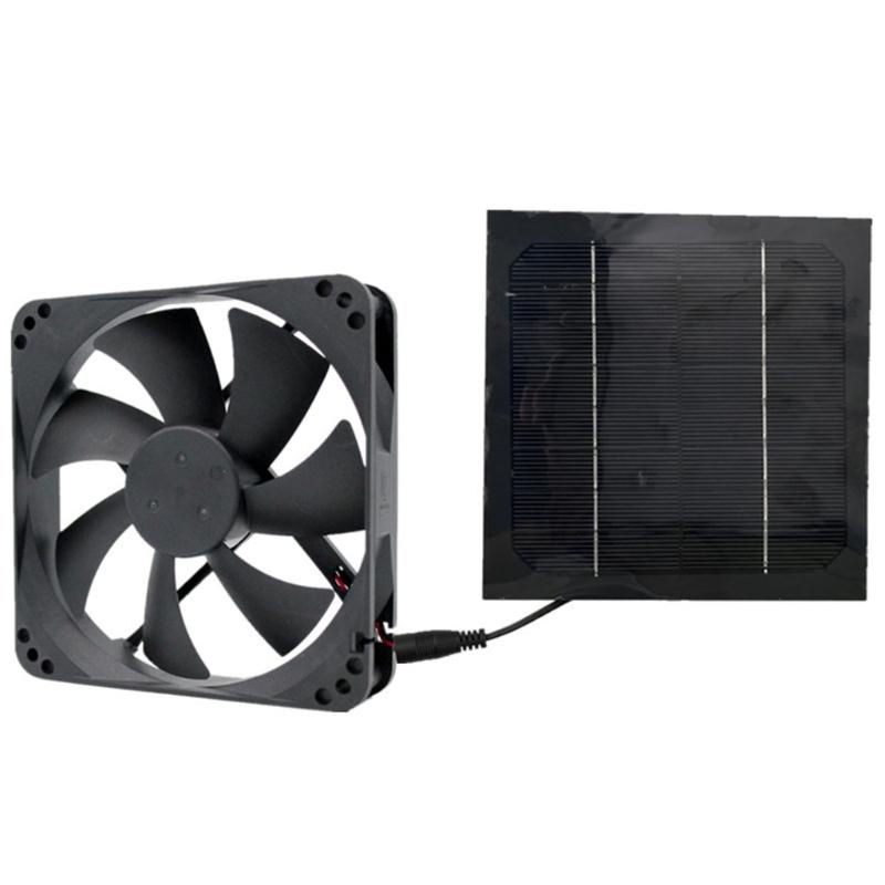 Quạt thông gió mini 20w chống thấm nước sử dụng năng lượng mặt trời không gây tiếng ồn
