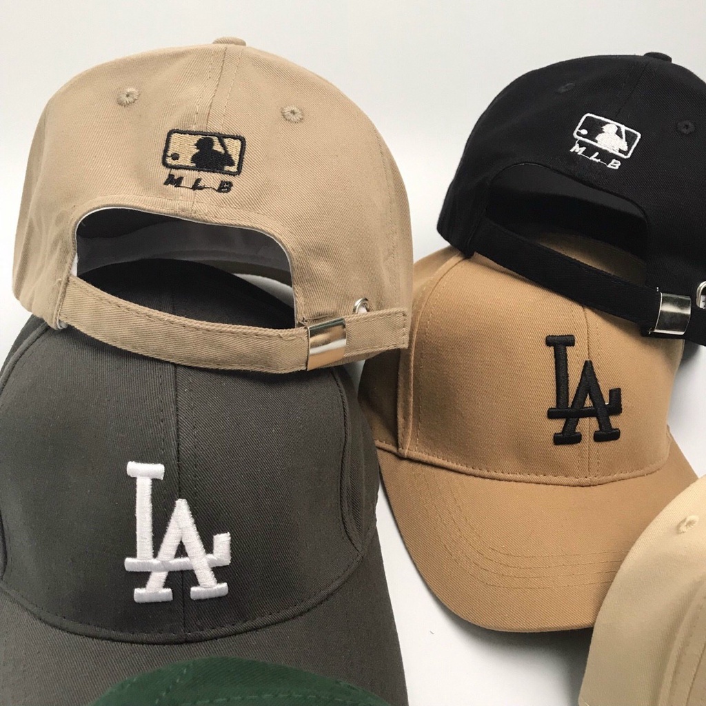 Mũ lưỡi trai Nón kết thêu chữ LA chất kaki cao cấp form unisex nam nữ hợp thời trang GUTADI