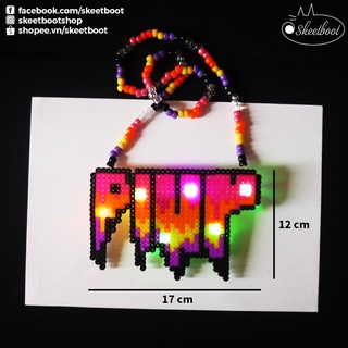 Vòng kandi PLUR có đèn LED - vòng cổ kandi PLUR mẫu to - phụ kiện rave edm festival raver kandi perler DJ