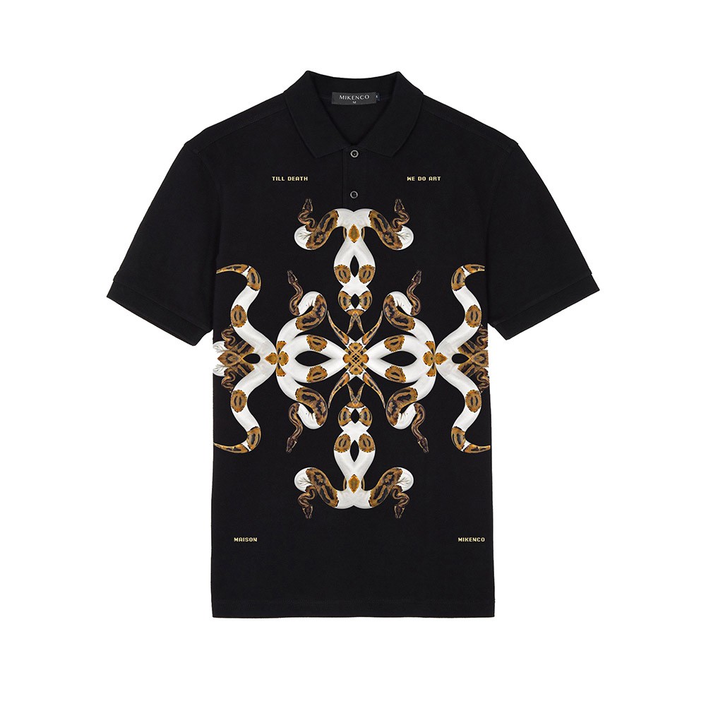 Áo thun có cổ unisex MIKENCO Serpent Polo