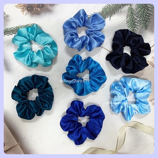 [Ảnh thật]CỘT TÓC VẢI SCRUNCHIES LỤA SATIN TÔNG XANH BIỂN SANG TRỌNG-THỜI TRANG HÀN QUỐC NỮ PHỤ KIỆN GIÁ RẺ ĐẸP