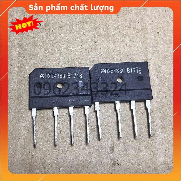 Diot cầu D25xb80 cầu chỉnh lưu ac sang dc mới zin 100%
