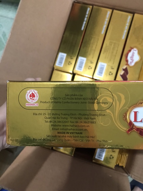 Bánh Kẹp Kem Phủ Socola Longpie Hải Hà 540g