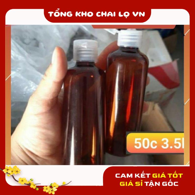 Chai Chiết Mĩ Phẩm ❤ SIÊU RẺ ❤ Chai nắp bật nâu 50ml,100ml chiết mỹ phẩm , phụ kiện du lịch