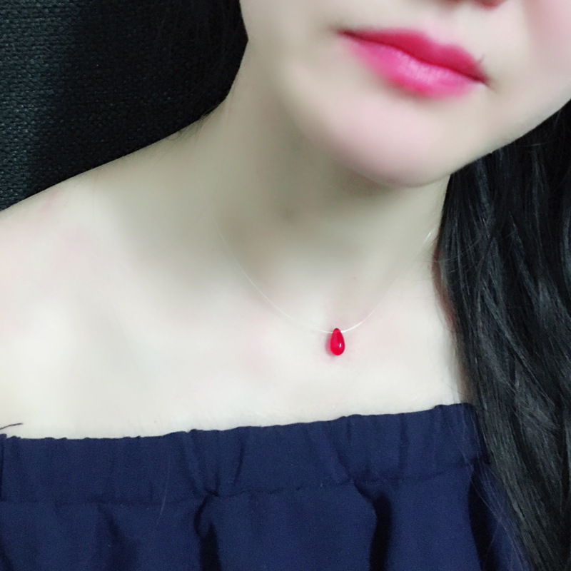 Dây Chuyền Mặt Thủy Tinh Hình Giọt Nước