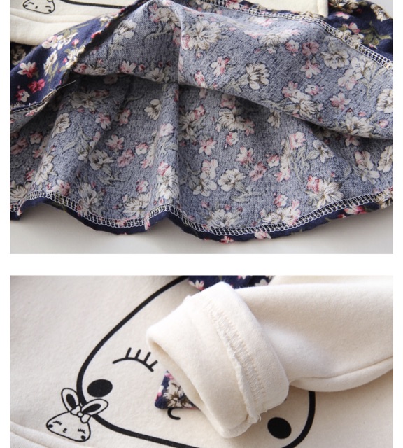 Váy bé gái thu đông lót nỉ