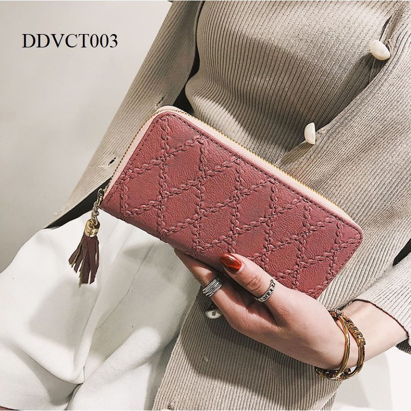 Ví cầm tay nữ thiết kế đơn giản tiện dụng - VCT003