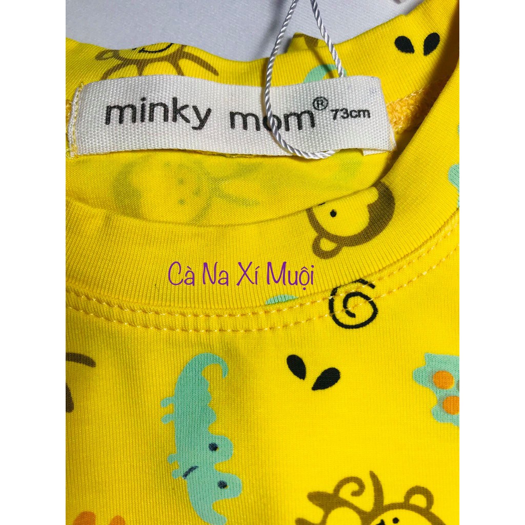 Bộ dài tay Cotton cao cấp chuẩn hàng #MINKY_MOM hoạ tiết dễ thương cho bé trai, bé gái 7-19kg