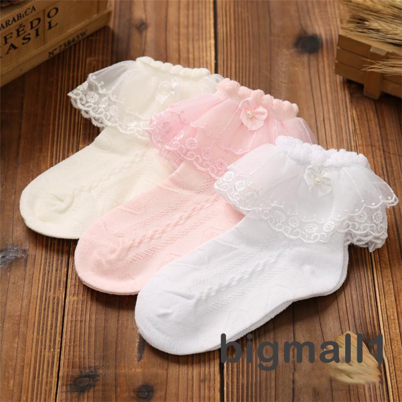 Vớ Cotton Phối Ren Cho Bé Gái