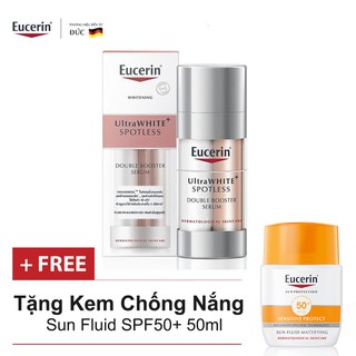 Tinh chất giảm thâm nám và dưỡng trắng da Eucerin UltraWHITE+ Spotless Double Booster Serum 30ml TẶNG Kem Chống Nắng