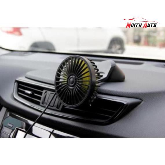 [ Hàng mới về ] quạt đôi mini 12v cắm tẩu usb trên ô tô - quạt siêu mát cực thơm Minh Thu Auto | BigBuy360 - bigbuy360.vn