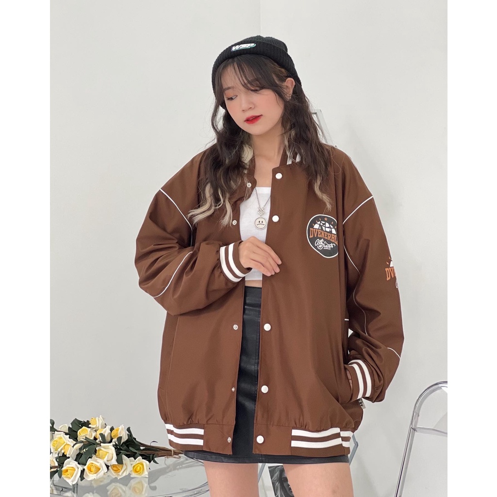 Áo Khoác Bomber Jacket Dù DVEN Unisex (Ảnh Thật/Có Sẵn)