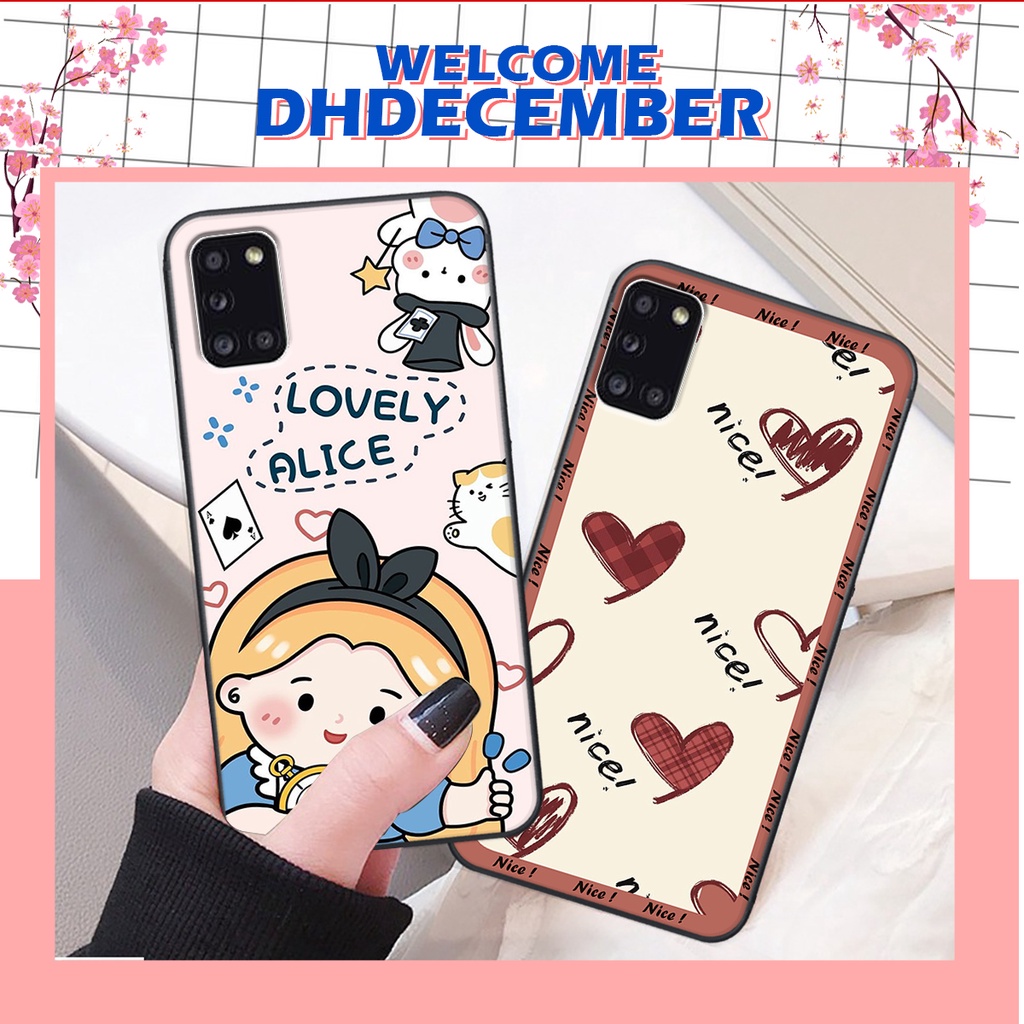 Ốp lưng Samsung  A31 in hình nice ,good luck happy ốp xinh viền dẻo đẹp chất