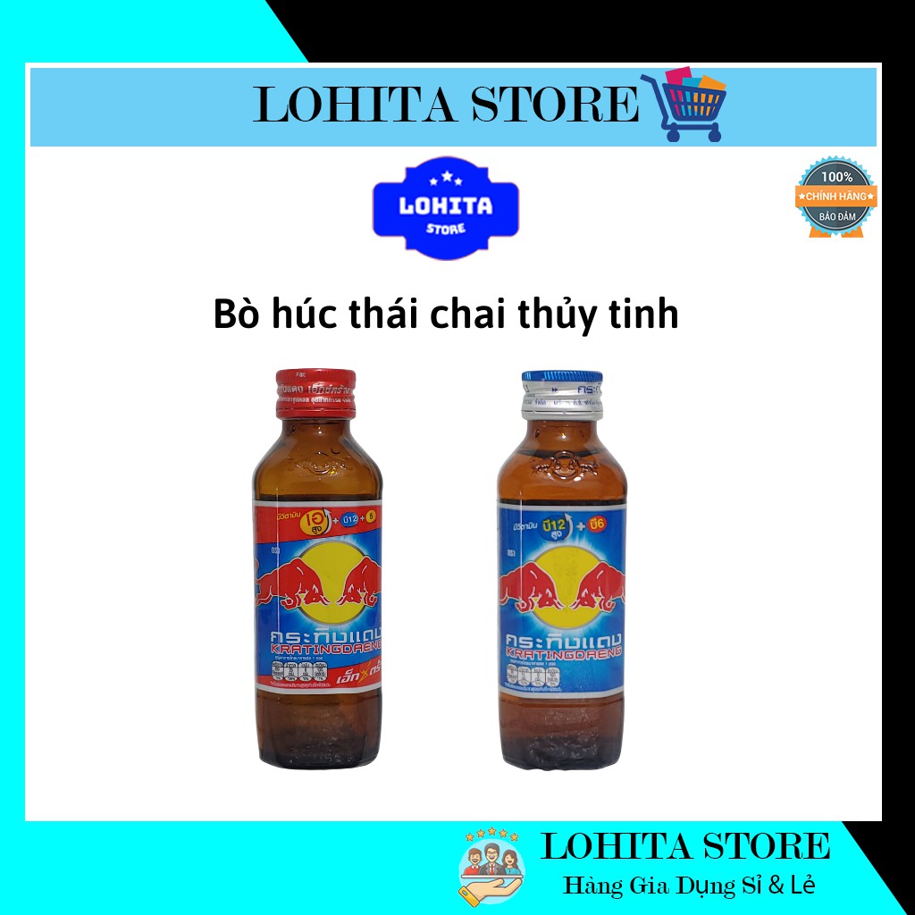  Redbull Thái chai thủy Tinh 150ml - Bò Húc Thái