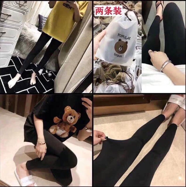 Quần legging túi gấu siêu co dãn | BigBuy360 - bigbuy360.vn