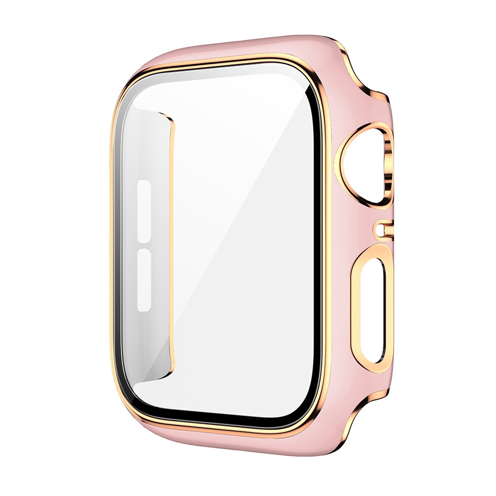 Ốp Lưng Pc Cứng + Kính Cường Lực Cho Đồng Hồ Thông Minh Apple Watch 3 4 5 6 Se