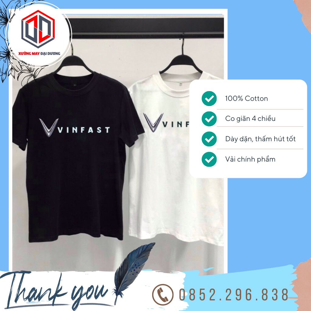 Áo thun hãng xe VINFAST cổ tròn thời trang thanh lịch cao cấp