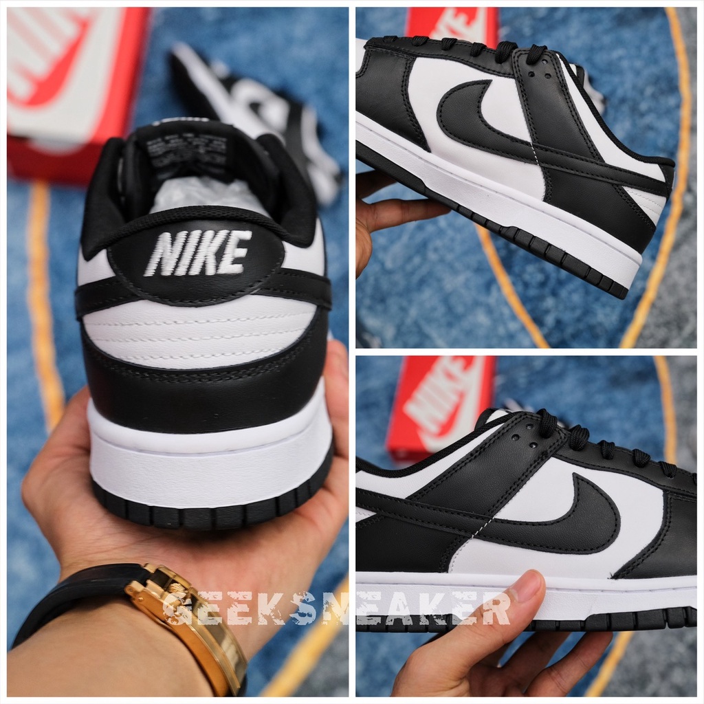 [GeekSneakerZone] Giày Sneaker Cổ thấp |  DUNK LOW RETRO BLACK WHITE 2021
