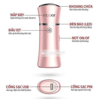 Máy xông mặt xịt khoáng nano mini cầm tay