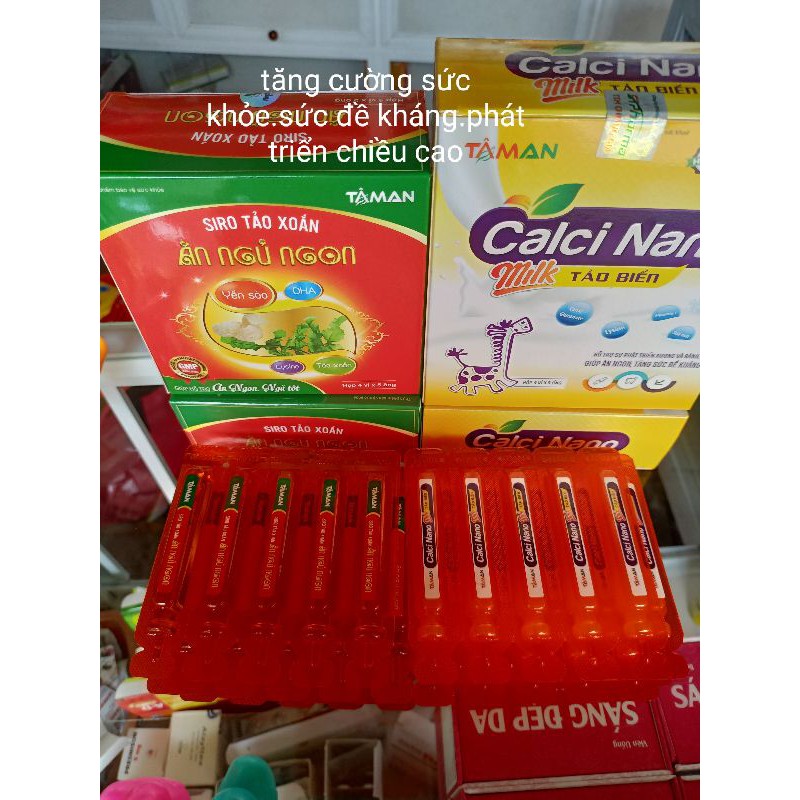 COMBO Siro Ăn Ngủ Ngon và Canxi Nano cho bé [CHÍNH HÃNG]  - Bồi bổ cơ thể, tăng chiều cao, tăng miễn dịch