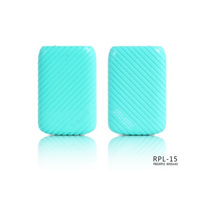 Pin dự phòng trái dứa trung vỏ chịu lực chống cháy Remax (Pineapple RPL-15, 8.000 mah, đen/ hồng)