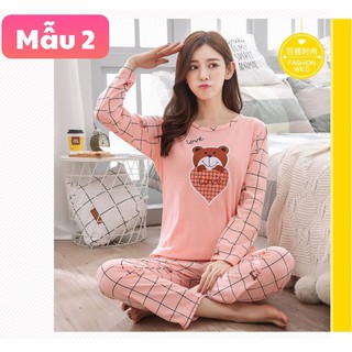 (Có Size Lớn) BỘ ĐỒ NGỦ THU ĐÔNG NỮ SIÊU CUTE