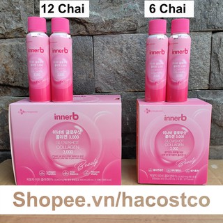 Nước uống Collagen Innerb Glowshot 3000 hộp 12 và 6 chai - Nước Innerb Glowshot Collagen 3000mg