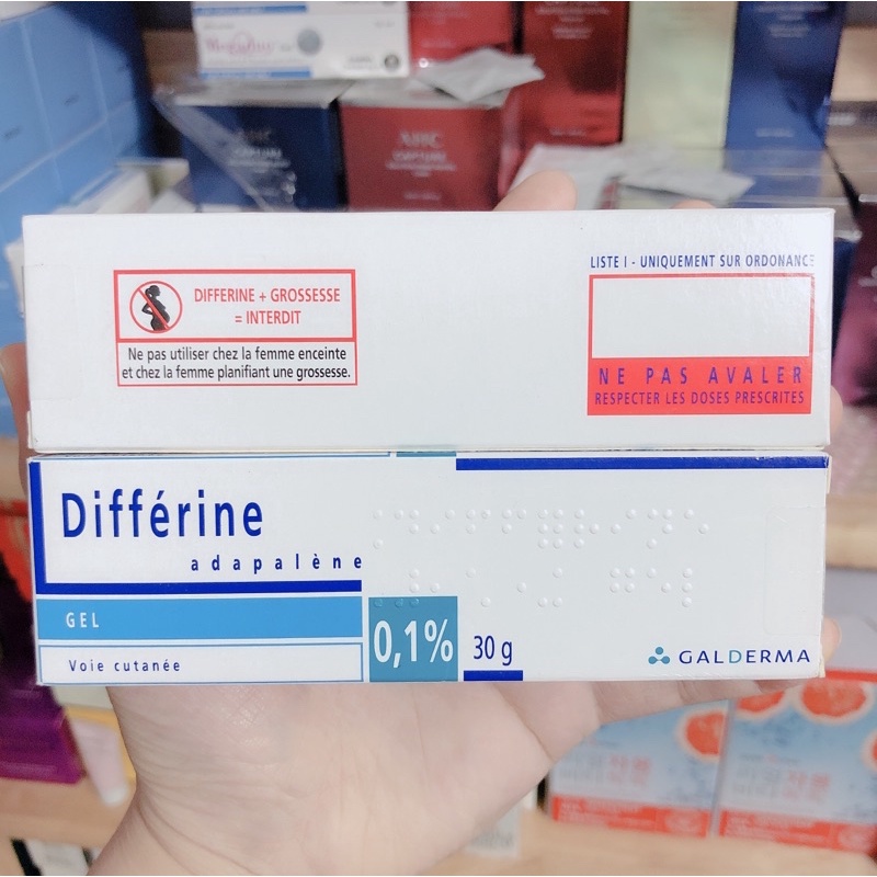 Gel bôi mụn Differine Adapalene 0.1% nội địa Pháp 30g