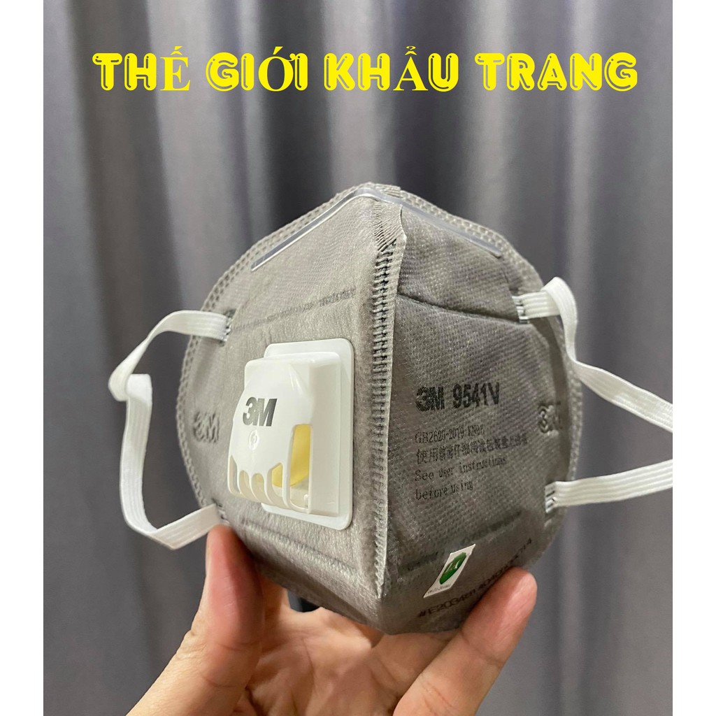 Khẩu trang 3M N95 9541v than hoạt tính có van thở, hàng chính hãng | BigBuy360 - bigbuy360.vn