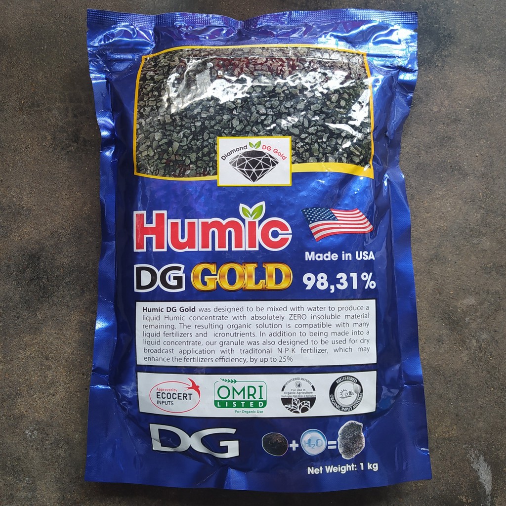 Phân Bón HUMIC GOLD - nhập khẩu Mỹ (1kg), phân Humic Acid dạng hạt