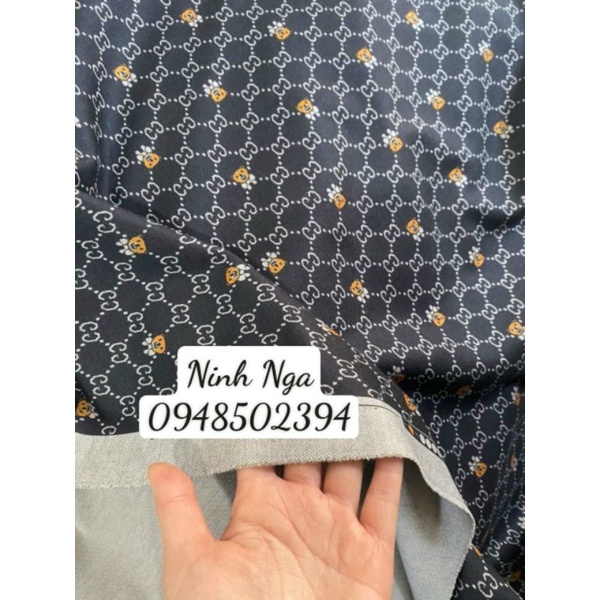 Vải umi gc hình gấu