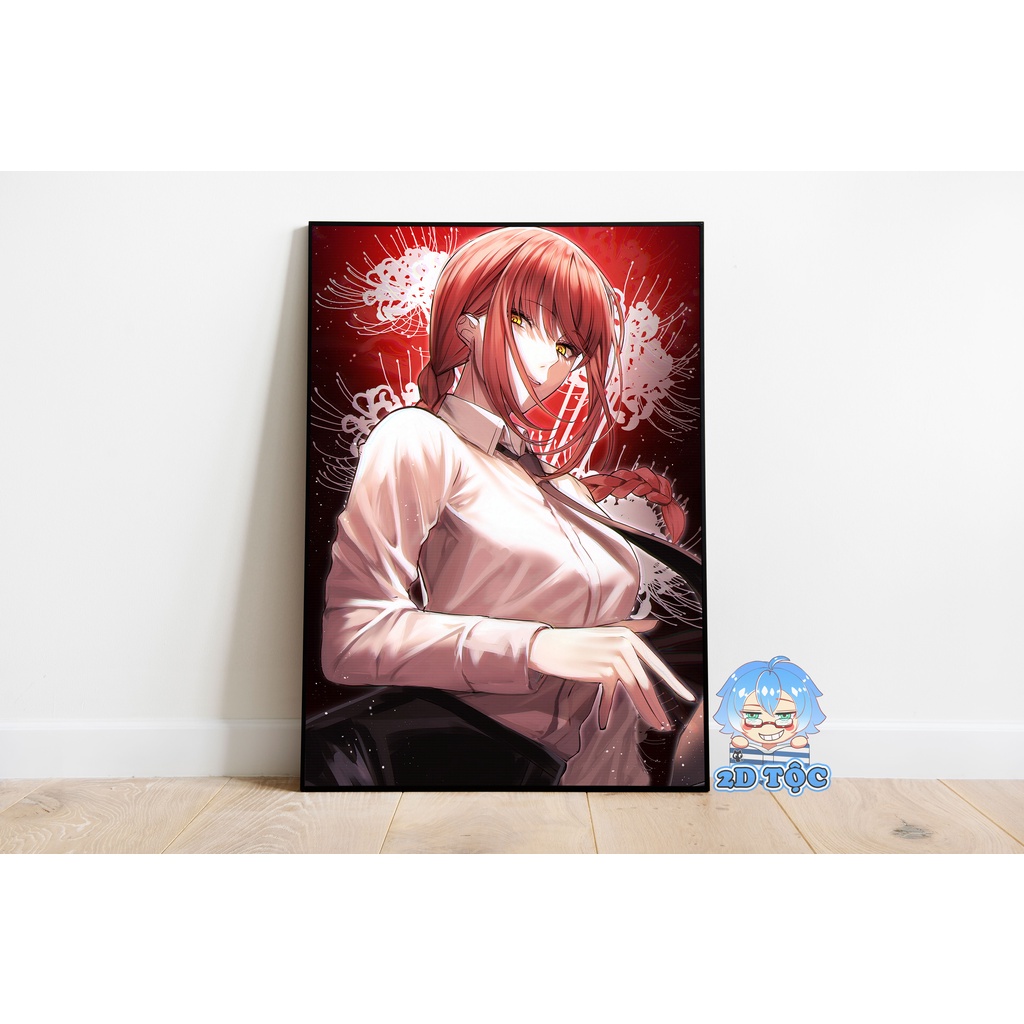 Ảnh poster A3 dán tường cao cấp Makima (6) Anime Manga Chainsaw Man 2D Tộc Shop