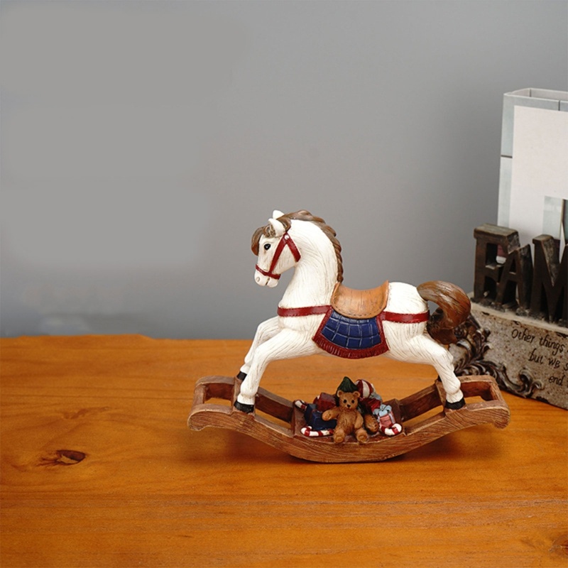 Mô Hình Ngựa Gỗ Trang Trí Giáng Sinh