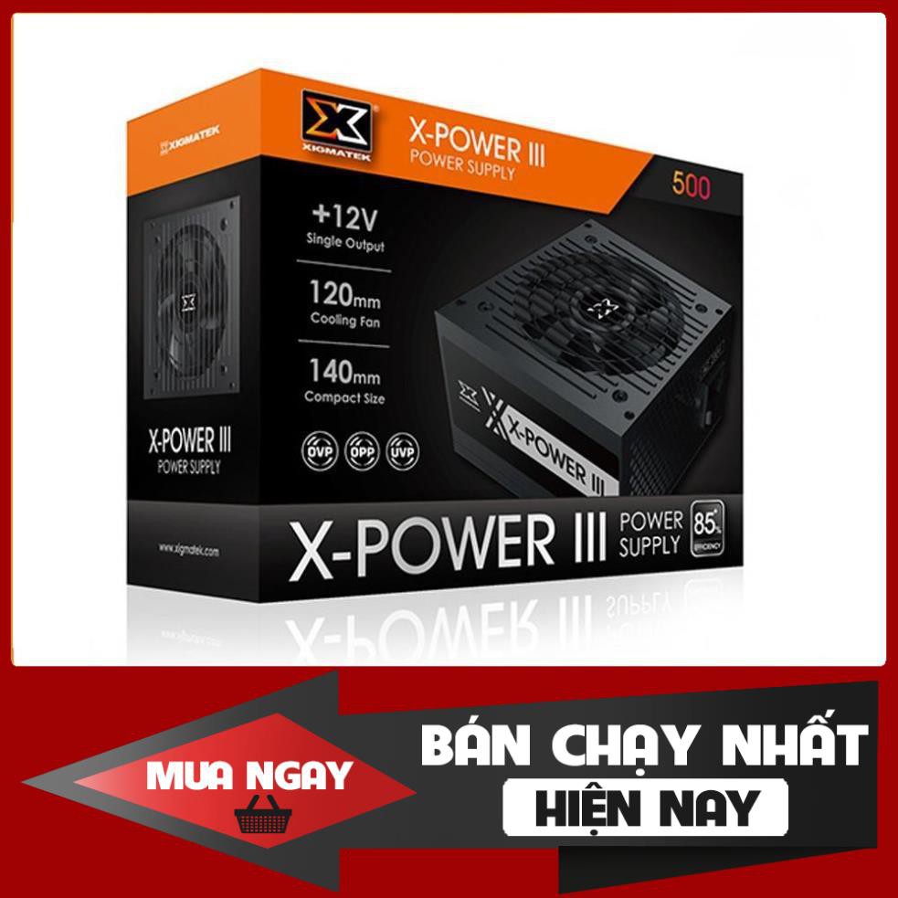 Nguồn máy tính XIGMATEK X-POWER III X-500 (EN45976) 450W- Phiên bản mới 2020