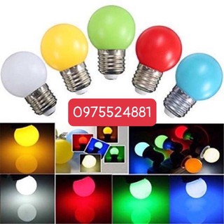 [BÓNG ĐẸP] BÓNG ĐÈN LED BÓNG CHANH nhiều màu 1W ☘️Tiết kiệm điện- độ bền cao☘️ Bóng Led trang trí đủ màu sắc trắng xanh.