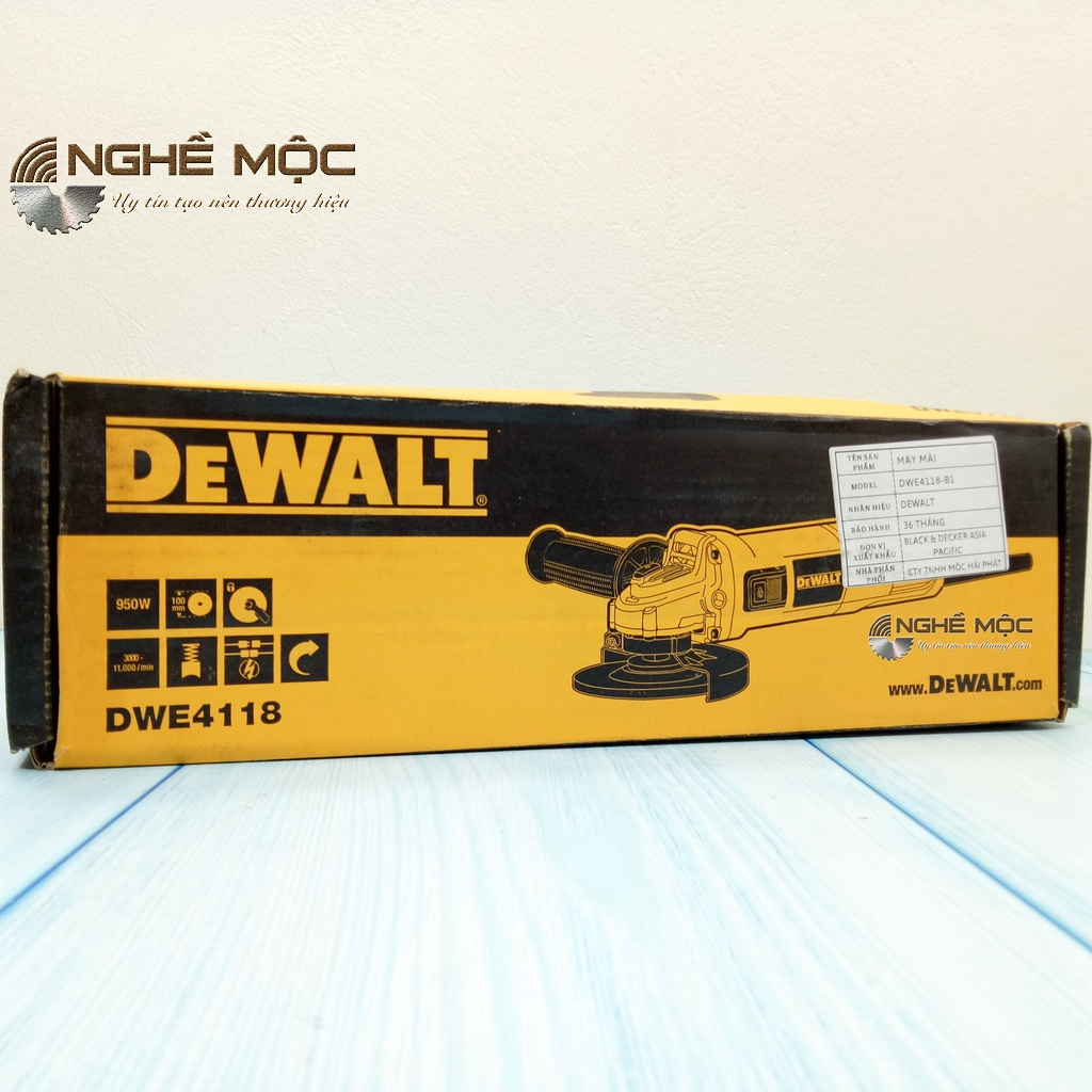 Máy mài Dewalt DWE4118 chính hãng máy cắt cầm tay Dewalt 4118 máy mài có chỉnh tốc - Nghề Mộc