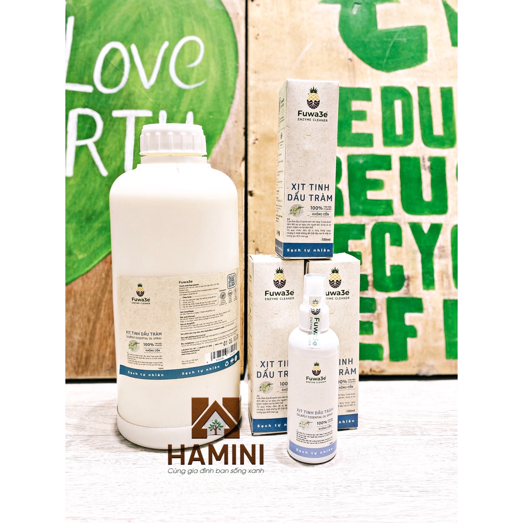 Refill xịt tinh dầu tràm và xịt khử mùi đa năng chế phẩm sinh học Fuwa3e