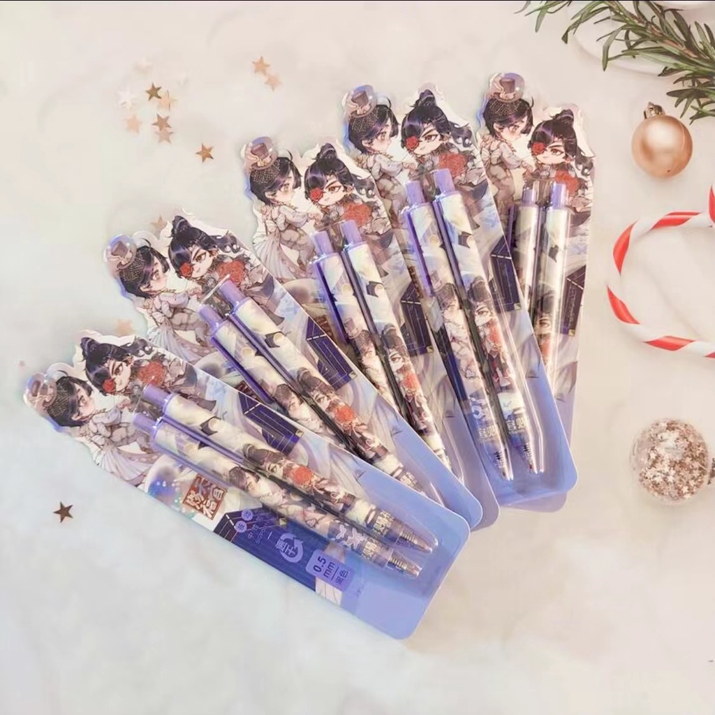 Set 2 bút bi nước Thiên Quan Tứ Phúc manhua hàng chính hãng Bilibili