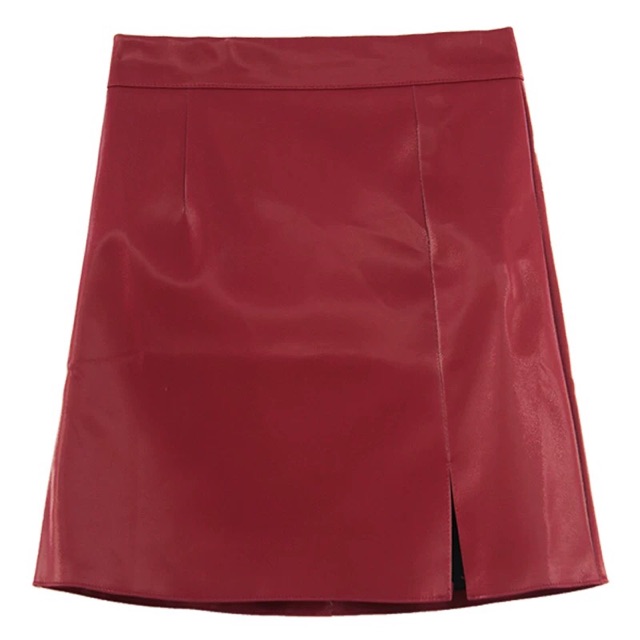 (Sẵn M/L) Chân váy da Quảng Châu / Váy chữ A da PU | BigBuy360 - bigbuy360.vn