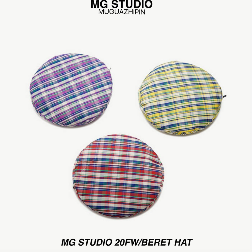 Mũ Beret MG STUDIO Họa Tiết Caro Thời Trang