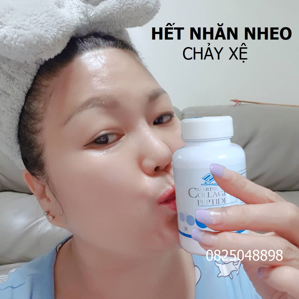 Viên Uống Xóa Nám Trắng Da NuHealth Của Mỹ Marine Collagen Peptide 100 viên