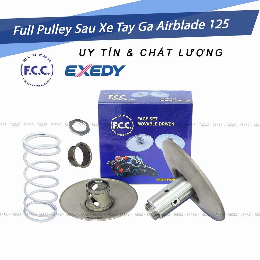 Pulley nồi sau FCC có lò xo dùng cho xe Air blade 125 - PCX hãng FCC sản xuất