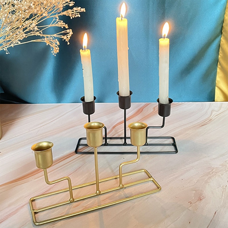 Giá Đỡ Đèn Cầy Bằng Kim Loại Phong Cách Bắc Âu Cổ Điển Độc Đáo Trang Trí Bàn Tiệc Cưới