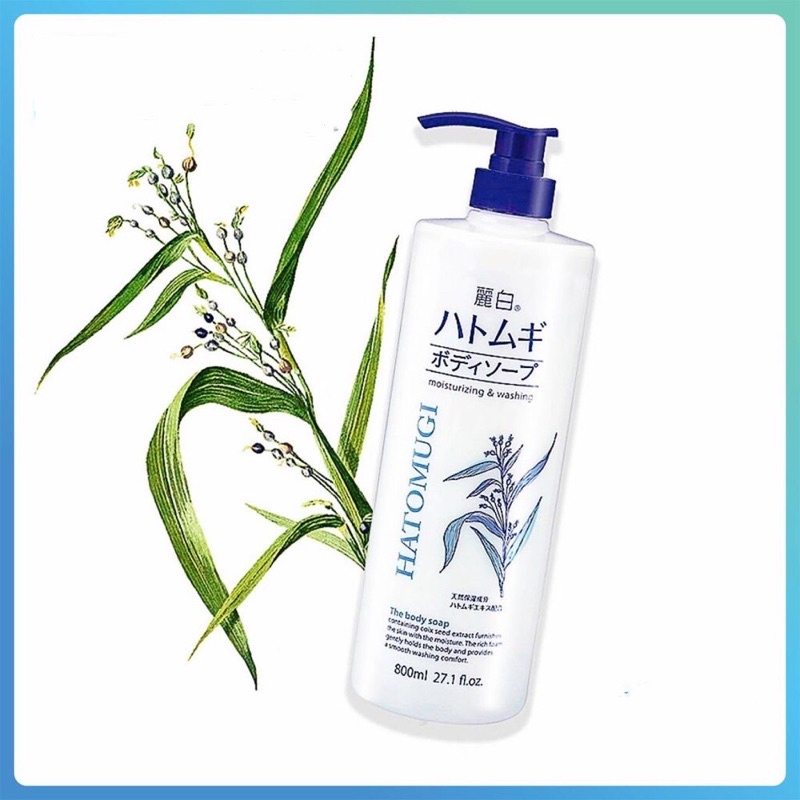 Sữa tắm dưỡng ẩm trắng da Ý Dĩ Hatomugi Naturie 800ml | BigBuy360 - bigbuy360.vn