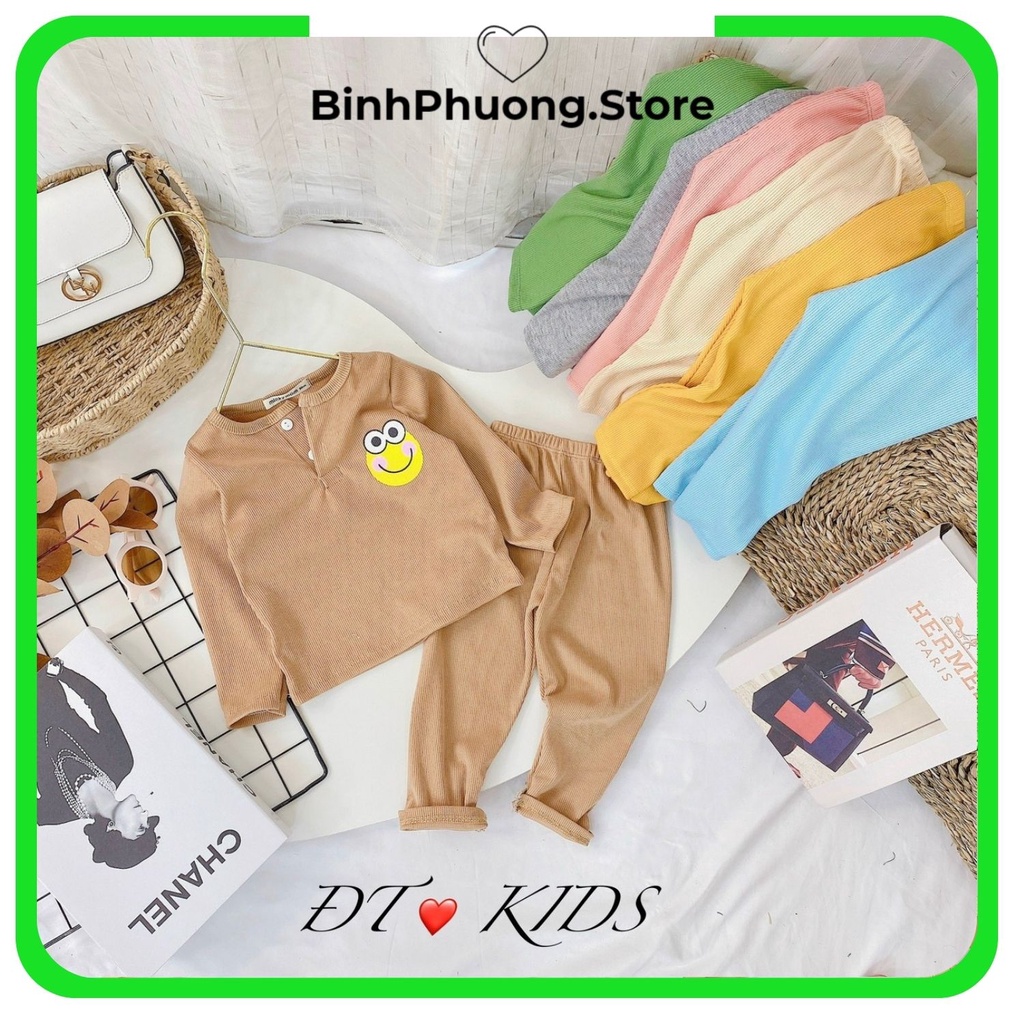 Bộ Len Tăm Dài Tay Thu Đông Cho Bé Trai Gái Minky Mom 1 2 3 4 5 Tuổi Binhphuong.Store