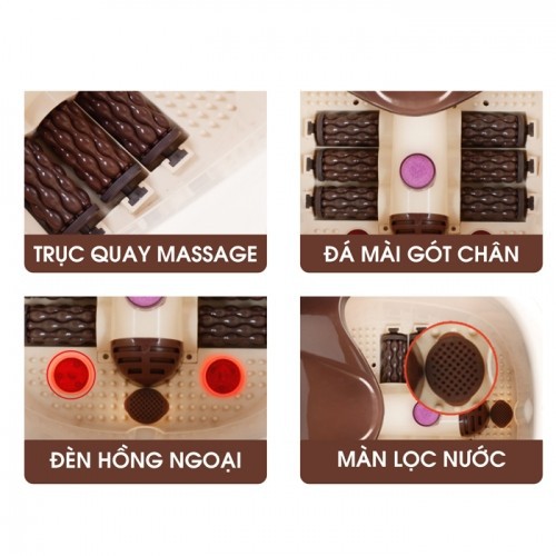 Bồn - Chậu Massage Ngâm Chân 4in1 Nhật Bản Nikio NK-195 Cao Cấp